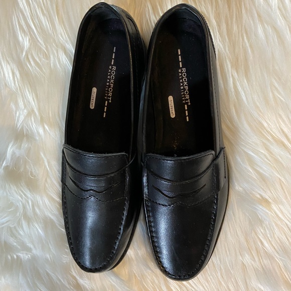 🆕NEW-ROCKPORT WALKABILITY TruTECH MEN’S BLACK LOAFERS. LIGHTWEIGHT. NWOT - Picture 6 of 7